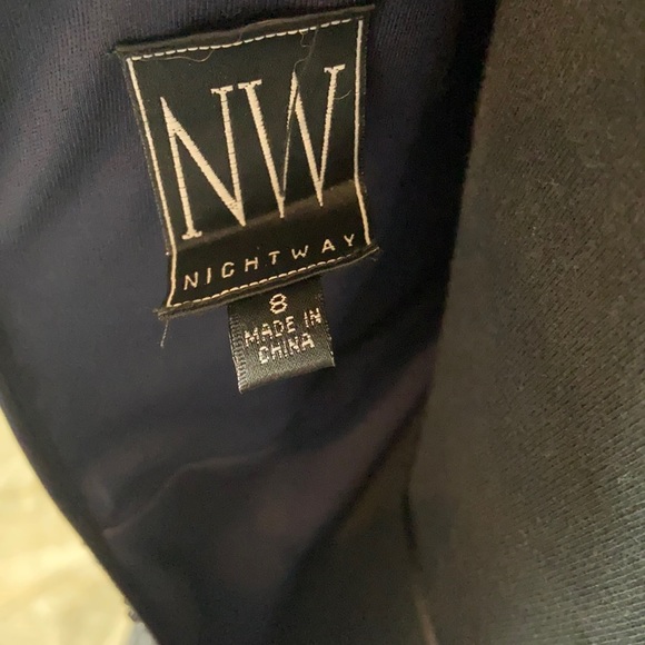 Dark blue sequin and lace dress - Picture 4 of 4